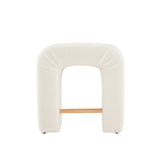 24'' Boucle stool Set of 2,Dining Chairs for Home Kitchen Island,White N780P187017K