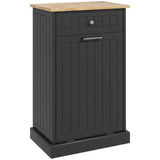 Kitchen Tilt Out Trash Bin Cabinet Free Standing Recycling Cabinet Trash Can Holder With Drawer, 72686953