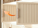 Portable Wardrobe Closet Storage Organizer for Clothes,Clothes Dresser,9 Magnetic Doors-9 Cubes & 1 76833368