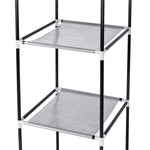 ZUN 64" Portable Closet Storage Organizer Wardrobe Clothes Rack with Shelves Gray 48294238