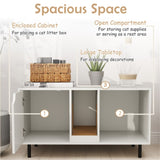 White Cat Litter Box Enclosure 72256933