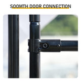 13 x 10 ft Large Metal Chicken Coop, Walk-in Poultry Cage Chicken Hen Run House with Waterproof 43287944