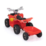 ZUN 6V Kids Electric ATV, Toddler Ride on Car with Trailer, Music, Bluetooth Power Display for Boys W2181P164286