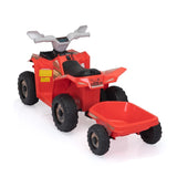 ZUN 6V Kids Electric ATV, Toddler Ride on Car with Trailer, Music, Bluetooth Power Display for Boys W2181P164286