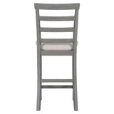 5-Piece Multi-Functional Rubber Wood Counter Height Dining Set with Padded Chairs and Integrated 9 29525346