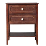 Wood Nightstand End Side Table with 2 Drawer for Living Room, Bedroom 71649672