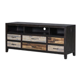 ZUN U-Can Retro Distressed Wooden TV Stand for TVs up to 65 Inches, Entertainment Center Media Console N724P176487M