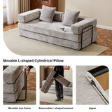 Floor,Compression Sofa,Convertible Floor Sofa Bed-with Pillow Back Support Armrest,Comfy Futon 02693286