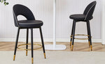 ZUN Modern PU comfortable upholstered bar chair with smooth and beautiful metal legs for dining room, W1151P153939