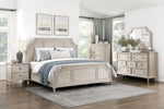 ZUN Traditional Design Bedroom Furniture 1pc Chest of 5x Drawers Light Brownish-Gray Finish Clipped B011P207859