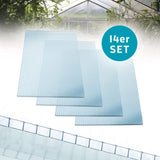 ZUN 14 Pieces Set 2' Polycarbonate Panel,Twin-Wall Polycarbonate Sheets Waterproof UV W2505P151779