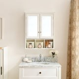 Bathroom Storage Cabinet, Medicine Cabinets for Bathroom with Mirror, 2 Doors 2 Adjustable Shelf 3 68267324