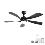 52 Inch Low Profile Ceiling Fan with Lights Remote Control,Quiet DC Motor for Patio Living Room W934P147091