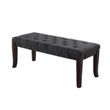 Linon Tufted Bench, Fabric, Gray T2574P164589