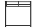 Twin Over Twin Metal Bunk Bed, Low Bunk Bed with Ladder, Bed Frame,Black, Sturdy Steel Construction, 80743359