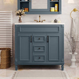 36'' Bathroom Vanity with Top Sink, Modern Bathroom Storage Cabinet with 2 Soft Closing Doors and 2 N710P230231C