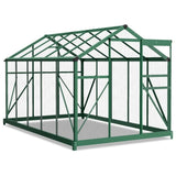 6x10ft Hybrid Polycarbonate Greenhouse Green 00080717