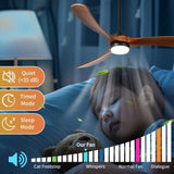 52 "3 solid wood leaf ceiling fan lights W2878P254289