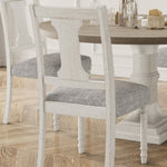 ZUN Tannen Set of 2 White and Gray Dining Side Chair B061P182979