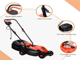 13-Inch Electric Lawn Mower with 8 Gal Grass Collection Box, 3 Adjustable Cutting Heights, 99924079