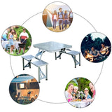 ZUN Portable Camping Table and Chairs / Dining Table （Prohibited by WalMart） 20165129