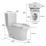 1.1/1.6 GPF Elongated Comfort Height Floor Mounted One-Piece Toilet, CUPC Certified, WaterSense B2724P246933
