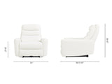 Bloomy 35.5" High-Back Power Recliner Motion Chair, Chiffon White Boucle B2719P238500