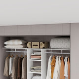 96 Inches Closet System, 8FT Walk In Closet Organizer with 3 Adjustable Shelves & 3 Expandable 68790031