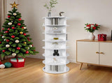 Rotating Shoe Rack Tower, 7-Tier Spinning Storage Rack, Free Standing 360&deg Revolving Shoe 76765227