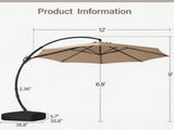 Cantilever Patio Umbrella 12ft Offset Cantilever Patio Umbrella With Base Included Large Round 79159980