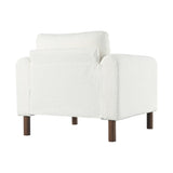 Oversized Accent Chair, Upholstered Living Room Chairs Single Sofa Chair with Walnut Legs, Curved N765P189679W