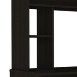 Compu Hutch Desk, Four Shelves, Writing Desk, One Lower Shelf -Black B20091904