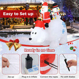 6ft Animated Inflatable Polar Bear - Head Shaking Design, 5 LED Lights, Multi-Color Christmas 37724994