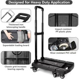 ZUN Folding Luggage Cart, Hand Truck, Dolly Cart, Ideal for Travel, Moving, Shopping, and Package 87749793