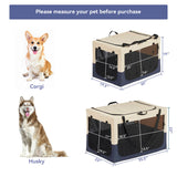 Dog Crates for Dogs, Adjustable Fabric Cover by Spiral Iron Pipe, Strengthen Sewing Dog Travel Crate W142781062
