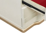 Lexington 3-Drawer Nightstand in Beige with Textured Finish and Gold Finish Handles B009P450613
