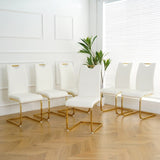 Modern dining table with PU cushion seat dining chair Living Room Chair Upholstered chair with W210P143670