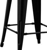 Backless Modern Light Weight Industrial Rustic Vintage Costal Metal Bar Stools with No Back and 4 B347P341508