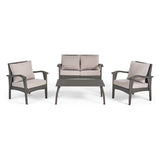 HONOLULU 4PC PE WICKER SET 52917.00IRNGRY