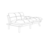 Leatehr Feeling Brown Convertible Folding Modern sofa Bed W570P168045