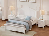 Full Size Wood Platform Bed Frame,Retro Style Platform Bed with Wooden Slat Support,White 43376167