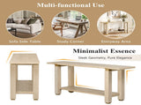 U_Style 62.9" Modern Minimalist Console Table, Solid Wood Entryway Sofa Table with Metal Accents, N711P289140O