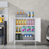 The metal storage locker, 40 inches high, comes with 2 doors and is suitable for homes, offices and T3421P312422
