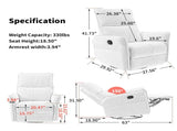 Rocking Chair,360&degSwivel Nursery Rocking Chair,Glider Chair,Modern Small Rocking Swivel W1028P199821