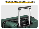 Non-TSA customs lock 5-in-1 PP trolley case, 12in, 16in, 20in, 24in, 28in, PP dark green 18847209