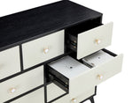 ZUN CABINET WOOD MDF BOARDS, 9 Drawers Dresser, BLACK COLOUR 19763623