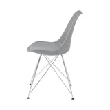 Set of 2 Polypropylene Side Chairs, Grey B016P223225