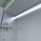 48 in. W x 30 in. H Rectangular Silver Aluminum Recessed/Surface Mount Medicine Cabinet with Mirror W2122P329733