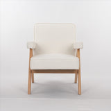 Hengming wooden leg leisure chair with handrails, cushions.uitable for living room, bedroom, study W212P156425