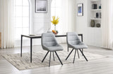 ZUN Dining Chair,Thickened fabric chairs with metal legs Set of 2,Grey W1249P243510